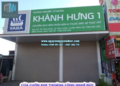 CỬA CUỐN KHE THOÁNG CÔNG NGHỆ ĐỨC TẠI VĨNH LỢI, BẠC LIÊU 