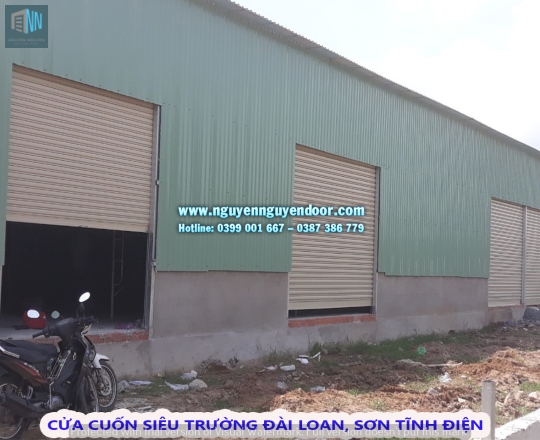 CỬA CUỐN SIÊU TRƯỜNG ĐÀI LOAN SƠN TĨNH ĐIỆN TẠI LONG AN
