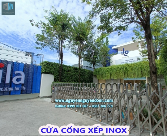 CÔNG TRÌNH CỬA CỔNG XẾP INOX TẠI ILA THOẠI NGỌC HẦU, TÂN PHÚ