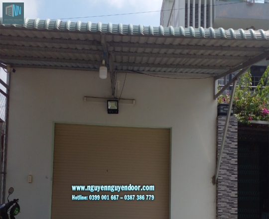 CỬA CUỐN KHE THOÁNG CÔNG NGHỆ ĐỨC LÀM CỬA GARA ĐỂ XE TẠI LONG AN