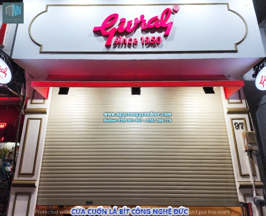 CỬA CUỐN LÁ BÍT CÔNG NGHỆ ĐỨC TẠI TIỆM BÁNH GIRVAL CHI NHÁNH THÀNH THÁI