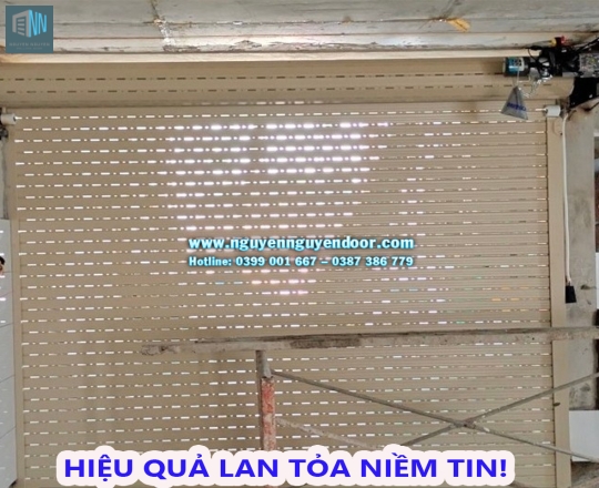 CỬA CUỐN KHE THOÁNG CÔNG NGHỆ ĐỨC LÀM CỬA HẦM TẠI KHU ĐÔ THỊ VẠN PHÚC