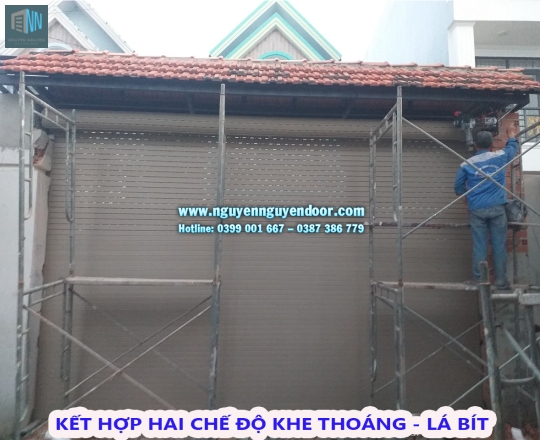CỬA CUỐN KHE THOÁNG CÔNG NGHỆ ĐỨC LÀM CỬA CỔNG TẠI QUẬN 12, TP HCM