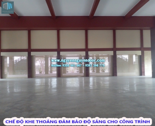 CỬA CUỐN KHE THOÁNG CÔNG NGHỆ ĐỨC TẠI HỌC VIỆN PHẬT GIÁO VIỆT NAM, BÌNH CHÁNH, TP.HCM
