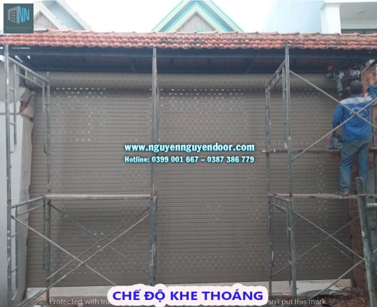 CỬA CUỐN KHE THOÁNG CÔNG NGHỆ ĐỨC LÀM CỬA CỔNG TẠI QUẬN 12, TP HCM