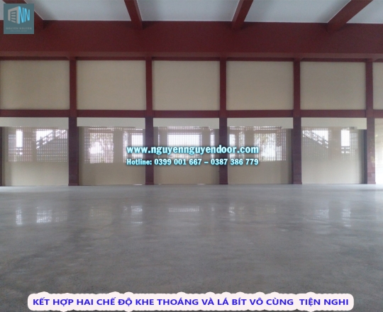 CỬA CUỐN KHE THOÁNG CÔNG NGHỆ ĐỨC TẠI HỌC VIỆN PHẬT GIÁO VIỆT NAM, BÌNH CHÁNH, TP.HCM