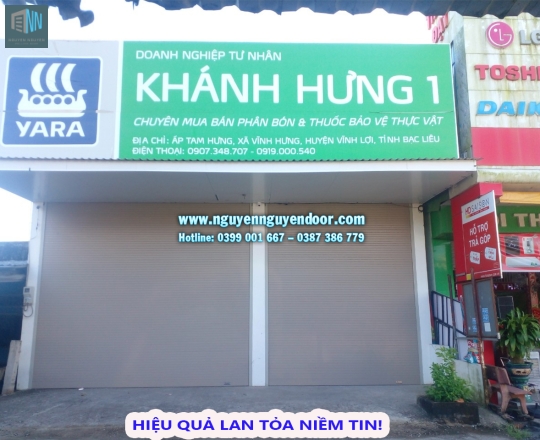 CỬA CUỐN KHE THOÁNG CÔNG NGHỆ ĐỨC TẠI VĨNH LỢI, BẠC LIÊU 