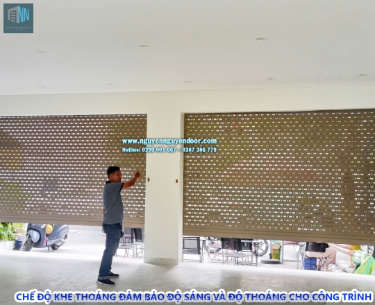 CỬA CUỐN KHE THOÁNG CÔNG NGHỆ ĐỨC TẠI TÔ HIẾN THÀNH