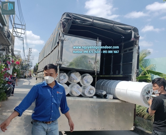CÔNG TRÌNH CỬA CUỐN LÁ ÚC ĐẨY TAY, SIÊU NHẸ ĐƯỜNG SỐ 4, THỦ ĐỨC