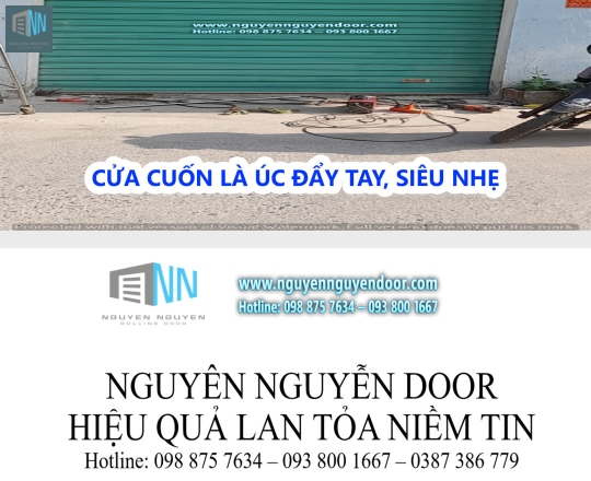 CÔNG TRÌNH CỬA CUỐN LÁ ÚC ĐẨY TAY, SIÊU NHẸ ĐƯỜNG SỐ 4, THỦ ĐỨC