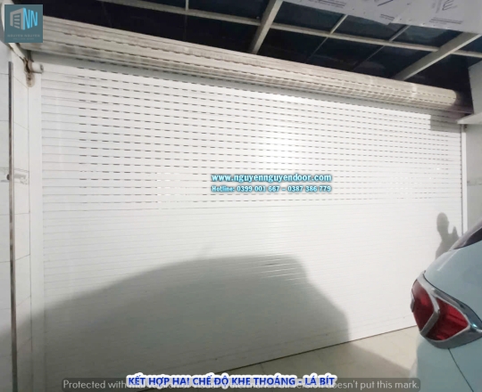 CỬA CUỐN KHE THOÁNG CÔNG NGHỆ ĐỨC MÀU TRẮNG