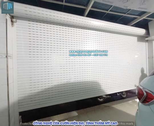 CỬA CUỐN KHE THOÁNG CÔNG NGHỆ ĐỨC MÀU TRẮNG