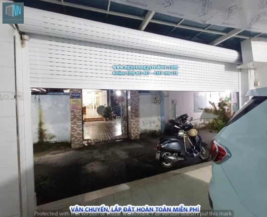 CỬA CUỐN KHE THOÁNG CÔNG NGHỆ ĐỨC MÀU TRẮNG