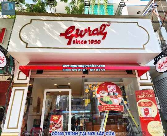 CỬA CUỐN LÁ BÍT CÔNG NGHỆ ĐỨC TẠI TIỆM BÁNH GIRVAL CHI NHÁNH THÀNH THÁI