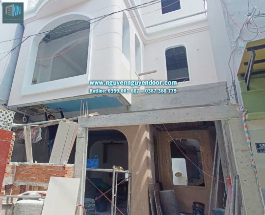 CỬA CUỐN KHE THOÁNG CÔNG NGHỆ ĐỨC MÀU VÂN GỖ