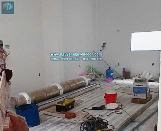 CỬA CUỐN KHE THOÁNG CÔNG NGHỆ ĐỨC MÀU VÂN GỖ